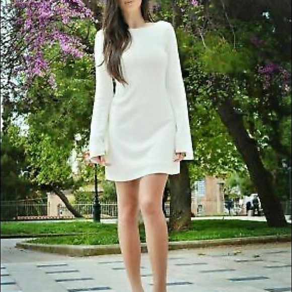 ZARA Dress Low Cut Back Long Flared Bell - Picture 9 of 9
